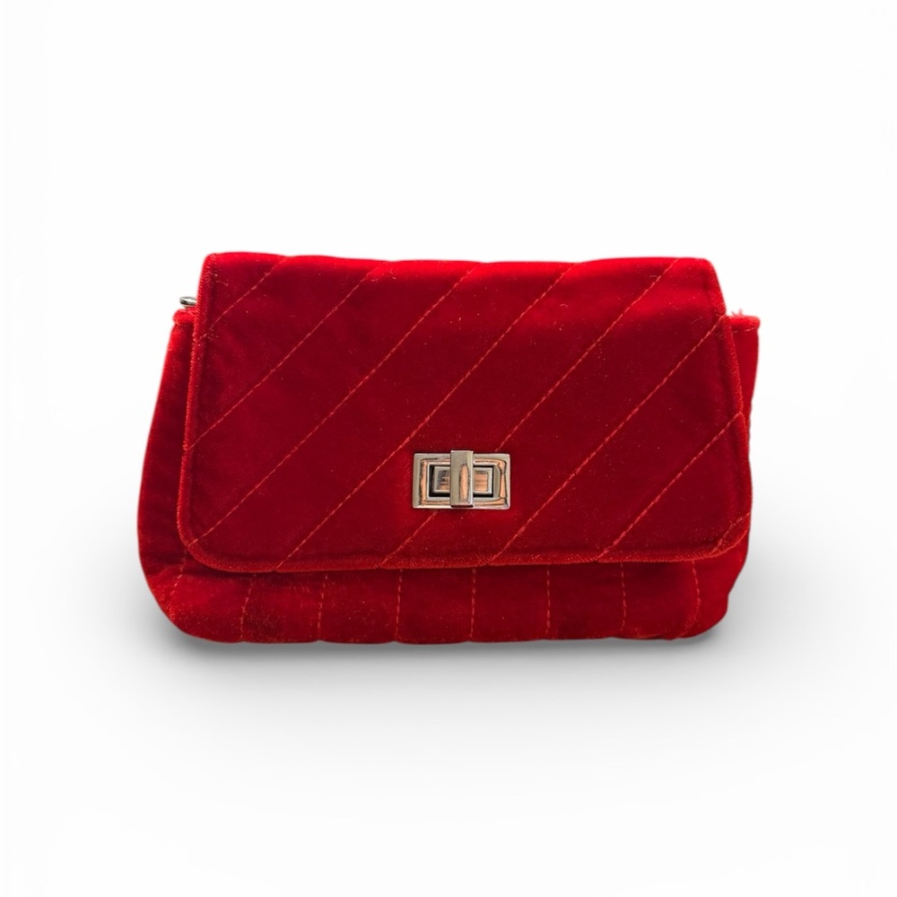 Velvet Red Crossbody Bag